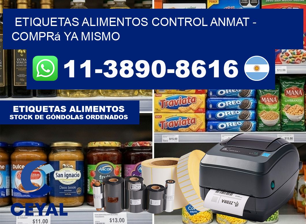ETIQUETAS ALIMENTOS CONTROL ANMAT - Comprá ya mismo
