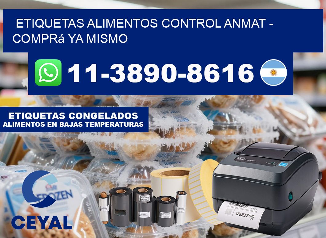 ETIQUETAS ALIMENTOS CONTROL ANMAT – Comprá ya mismo