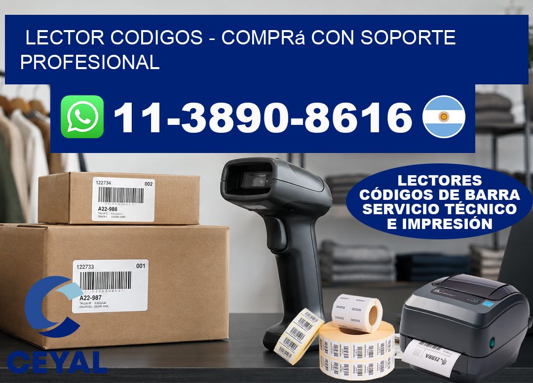 LECTOR CODIGOS - Comprá con soporte profesional