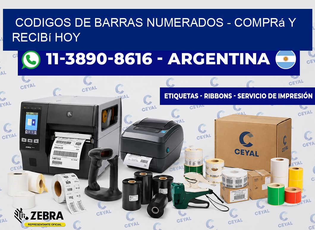 codigos de barras numerados – Comprá y recibí hoy
