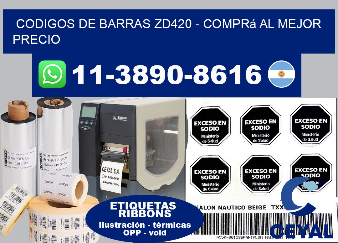 codigos de barras zd420 - Comprá al mejor precio