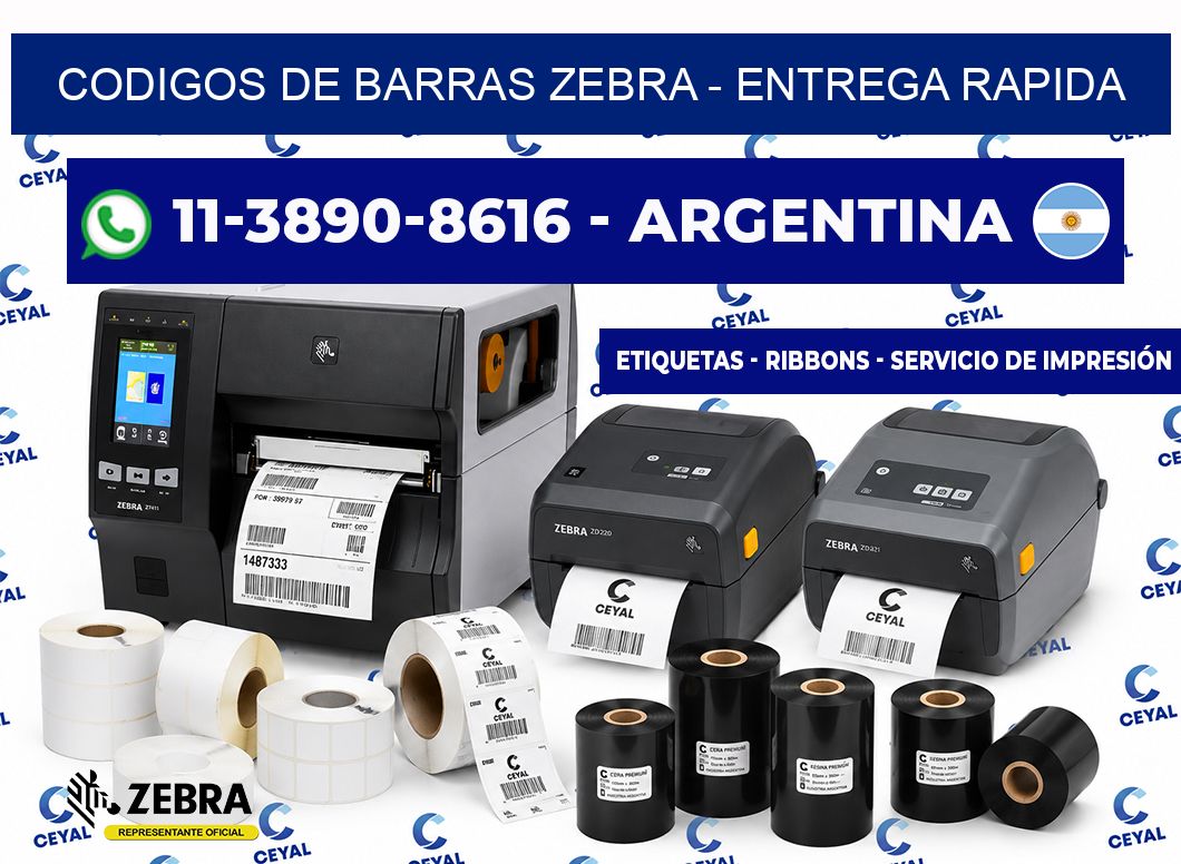 codigos de barras zebra - entrega rapida