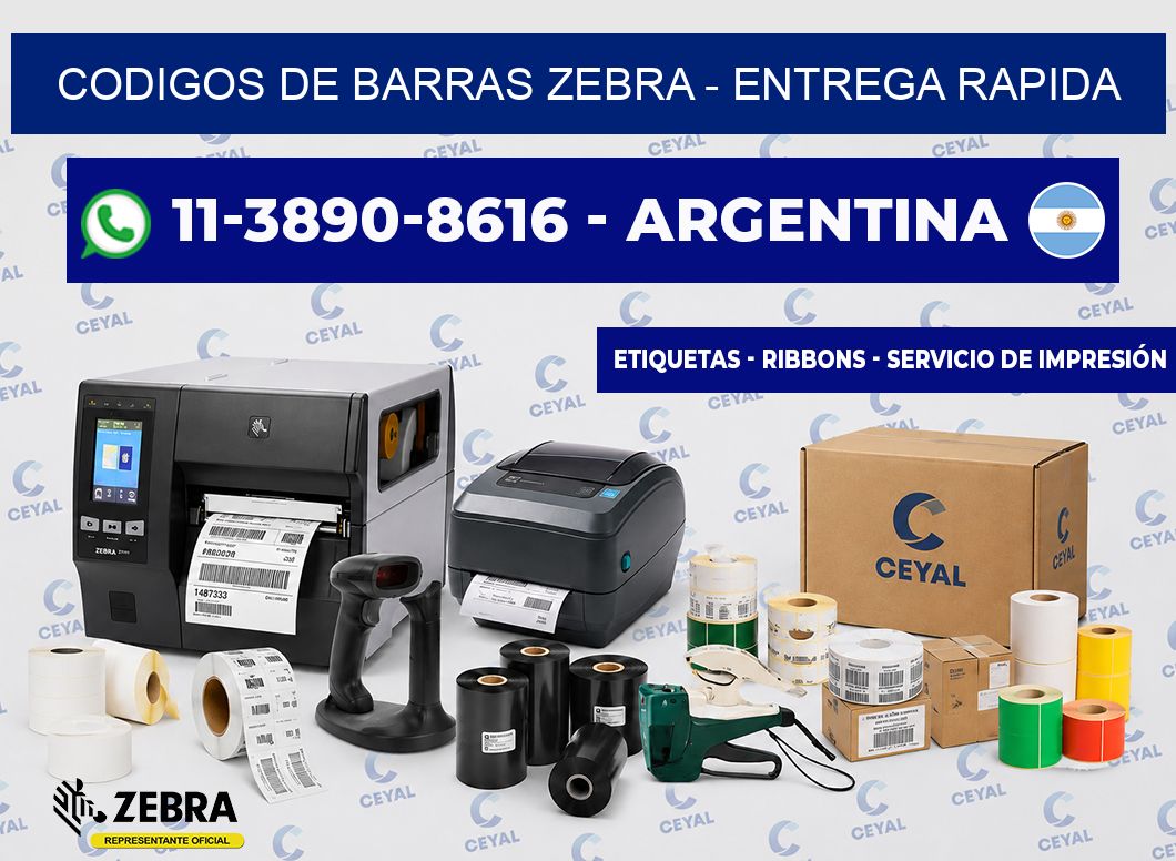 codigos de barras zebra - entrega rapida