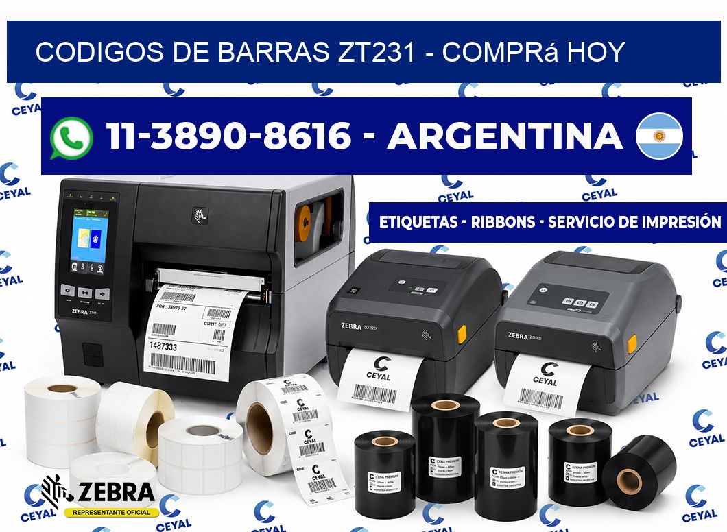 codigos de barras zt231 - Comprá hoy
