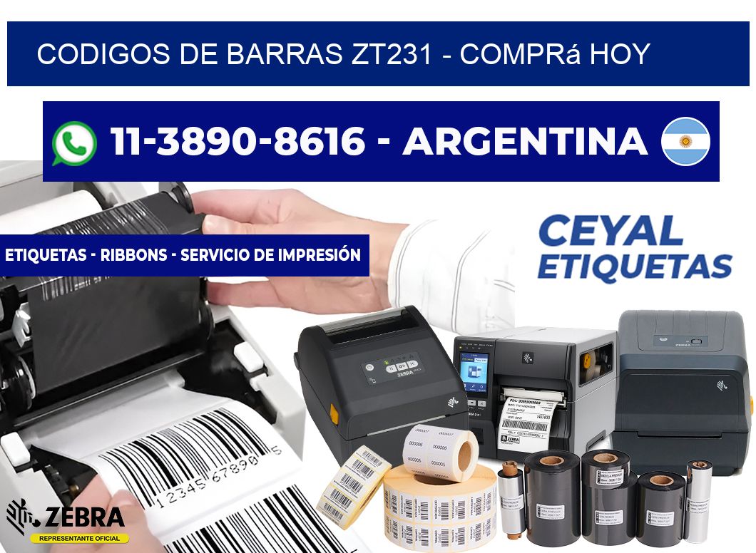codigos de barras zt231 - Comprá hoy