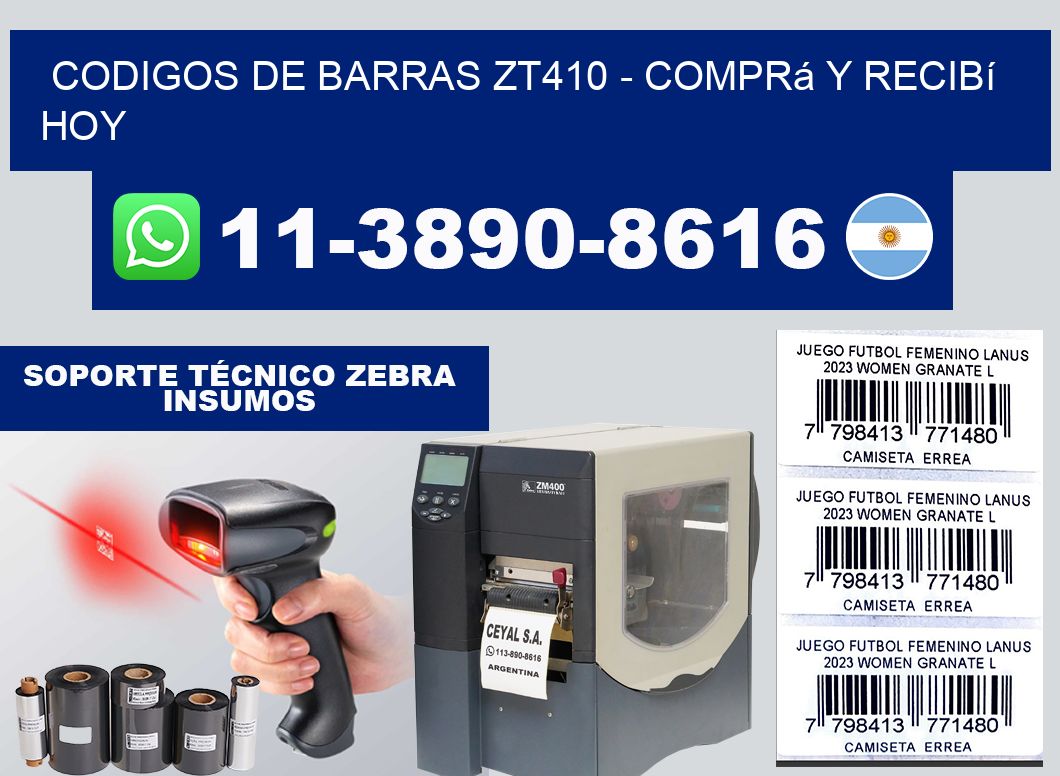 codigos de barras zt410 - Comprá y recibí hoy